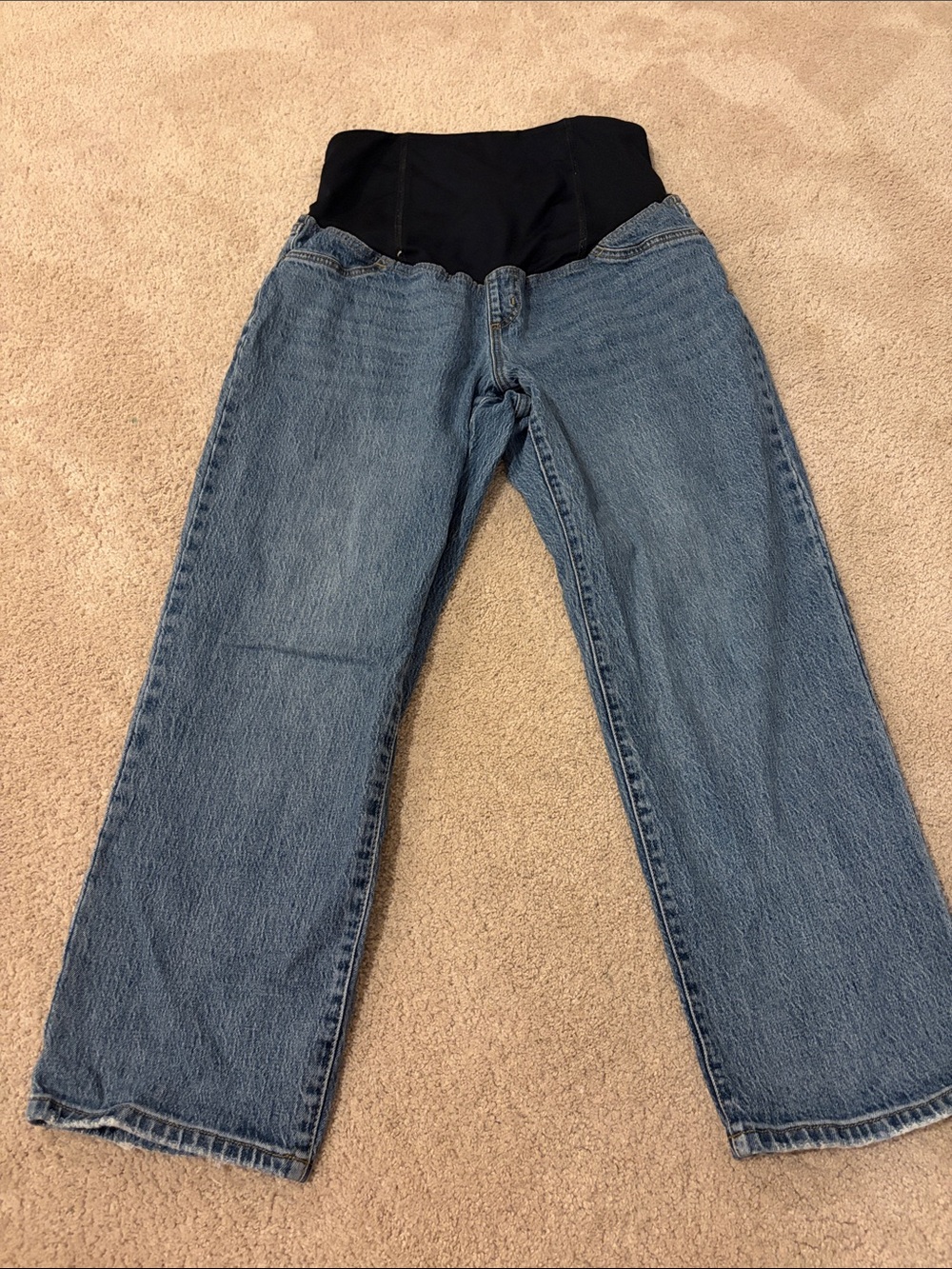 Isabel Maternity by Ingrid & Isabel Blue Denim Jeans with Black Panel